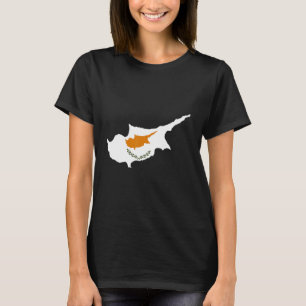 T-shirt Drapeau de Chypre contour de Chypre