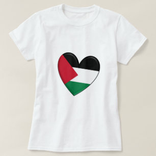 T-shirt Drapeau de coeur de la Palestine