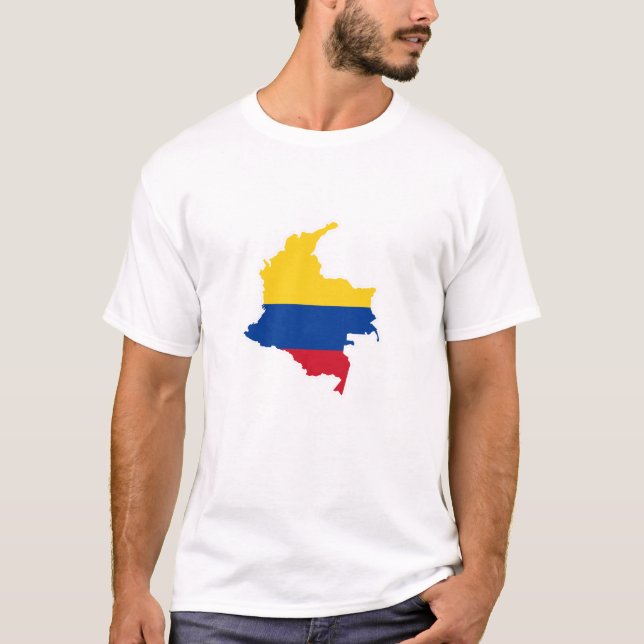 T-shirt Drapeau de Colombie, Carte Colombienne, Mapa, Colo (Devant)