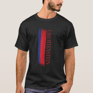 T-shirt Drapeau de couleur Liechtenstein