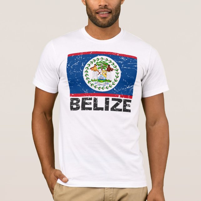 T-shirt Drapeau de cru de Belize (Devant)