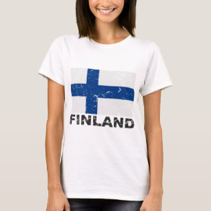 T-shirt Drapeau de cru de la Finlande