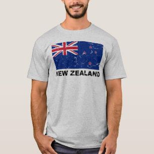 T-shirt Drapeau de cru de la Nouvelle Zélande