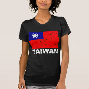 T-shirt Drapeau de cru de Taïwan