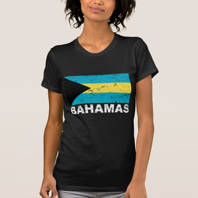 T-shirt Drapeau de cru des Bahamas (Devant)