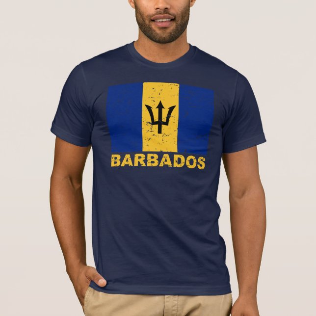 T-shirt Drapeau de cru des Barbade (Devant)