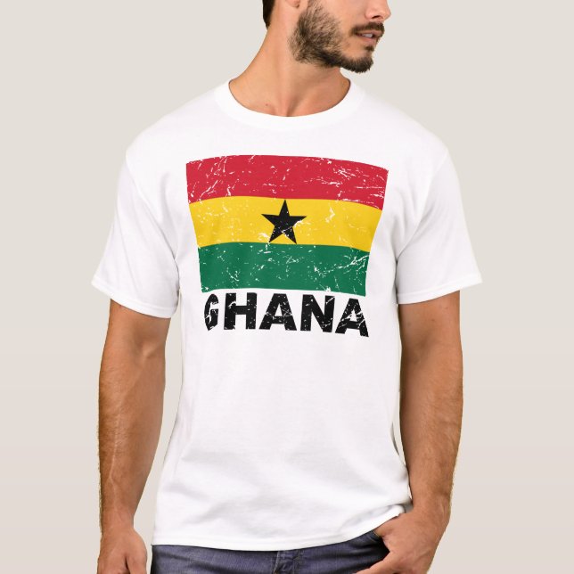 T-shirt Drapeau de cru du Ghana (Devant)