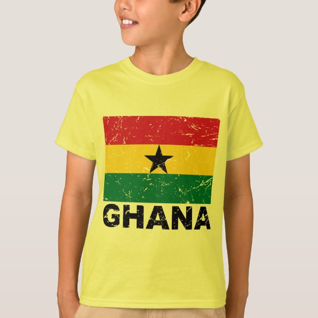 T-shirt Drapeau de cru du Ghana (Devant)