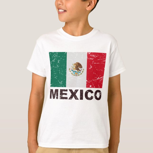 T-shirt Drapeau de cru du Mexique (Devant)