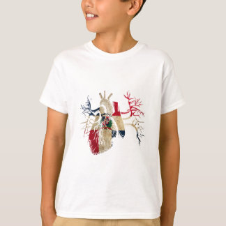 T-shirt Drapeau de Dominicain-République au vrai coeur