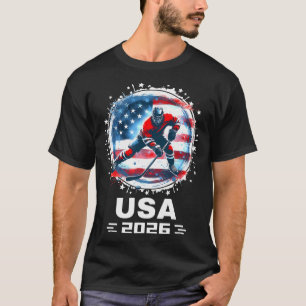T-shirt Drapeau de fan de matériel d'équipe de hockey sur