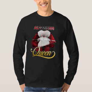 T-shirt Drapeau de fierté albanais Lèvres Femmes Filles Re