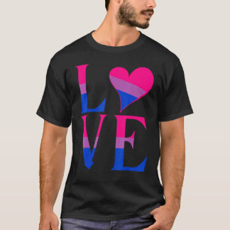 T-shirt Drapeau de fierté Bi bisexuel Amour Soutien Hommes