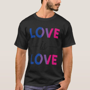 T-shirt Drapeau de fierté Bi Couleurs Bisexuel L'amour est