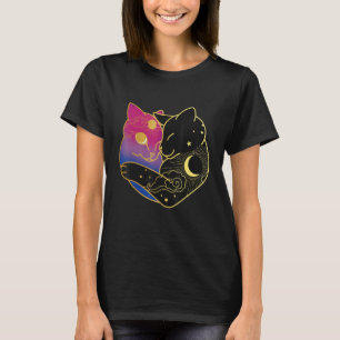T-shirt Drapeau de fierté Bi de cœur de chat bisexuel Fest