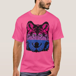 T-shirt Drapeau de fierté Bi du loup bisexuel Bisexualité