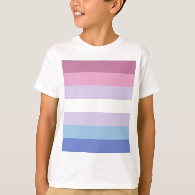 T-shirt drapeau de fierté de bigender (Devant)
