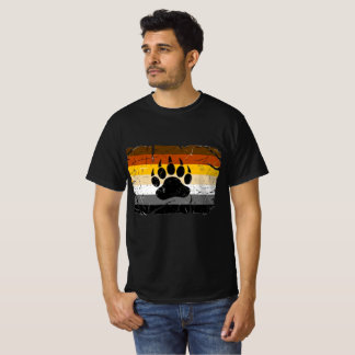 T-shirt Drapeau de fierté de l'ours gai cool Ours Patte