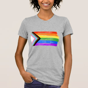 T-shirt Drapeau de fierté de progrès peint