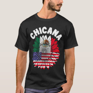 T-shirt Drapeau de fierté mexicaine chicana racines du Mex