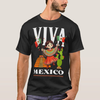 T-shirt Drapeau de fierté mexicaine mexique racines patrim