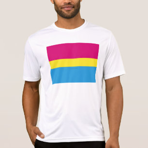 T-shirt Drapeau de fierté pansexuelle SlipperyJoe rose amb