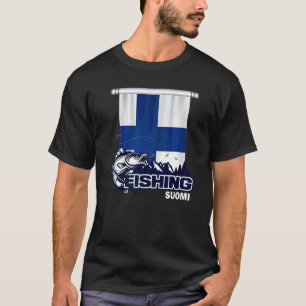 T-shirt Drapeau de Finlande Pêche en finlande Pêche