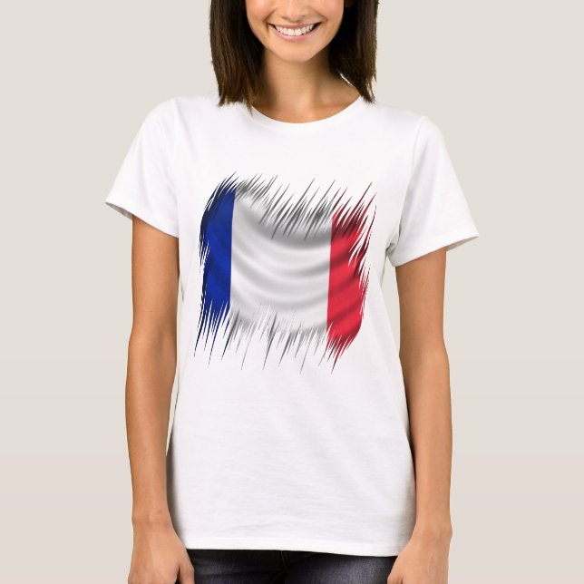 T-shirt Drapeau de Français de défibreurs (Devant)