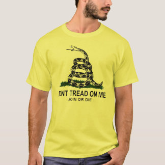 T-shirt Drapeau de Gadsden (jaune)