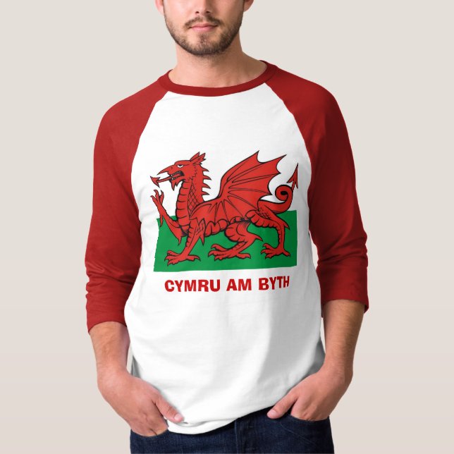 T-shirt Drapeau de Gallois, byth de Cymru AM (Devant)