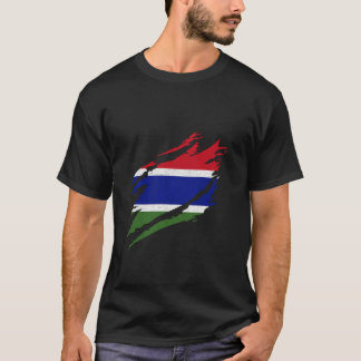 T-shirt Drapeau de Gambie Fierté gambienne héroïque Gambie