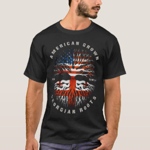 T-shirt Drapeau de Géorgie aux racines géorgiennes grandis