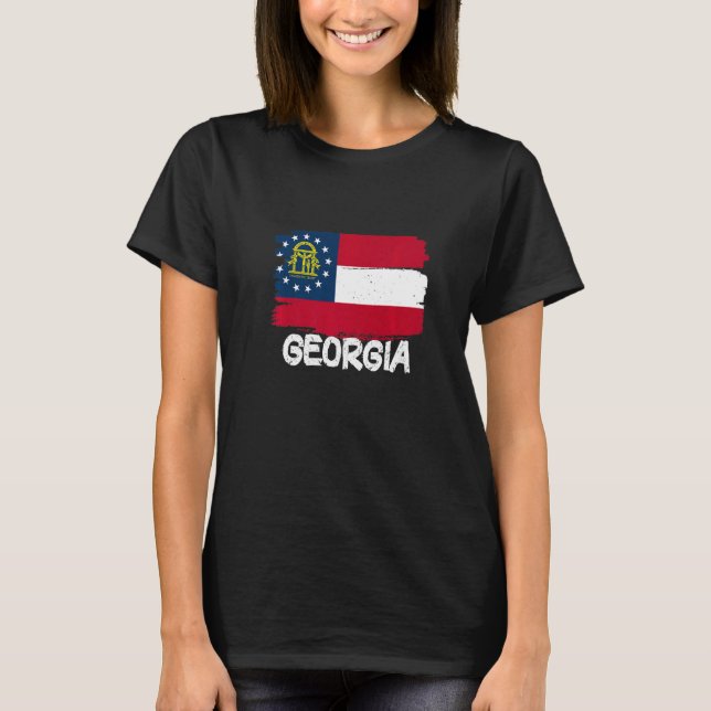 T-shirt Drapeau de Géorgie cool (Devant)