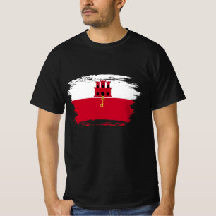 T-shirt Drapeau de Gibraltar