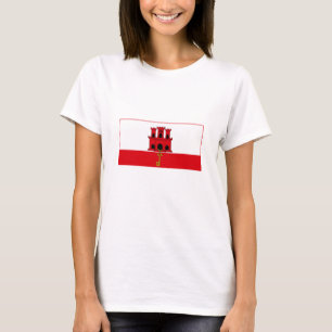 T-shirt Drapeau de Gibraltar