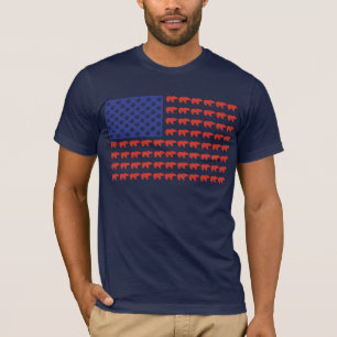 T-shirt Drapeau de Grizzly Bear USA