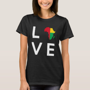 T-shirt Drapeau de Guinée Bissau Amour Afrique Continent p