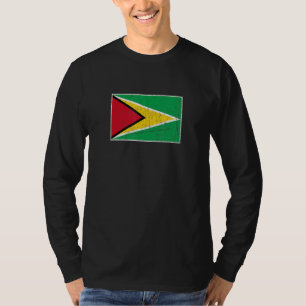 T-shirt Drapeau de Guyane aux couleurs nationales vintages