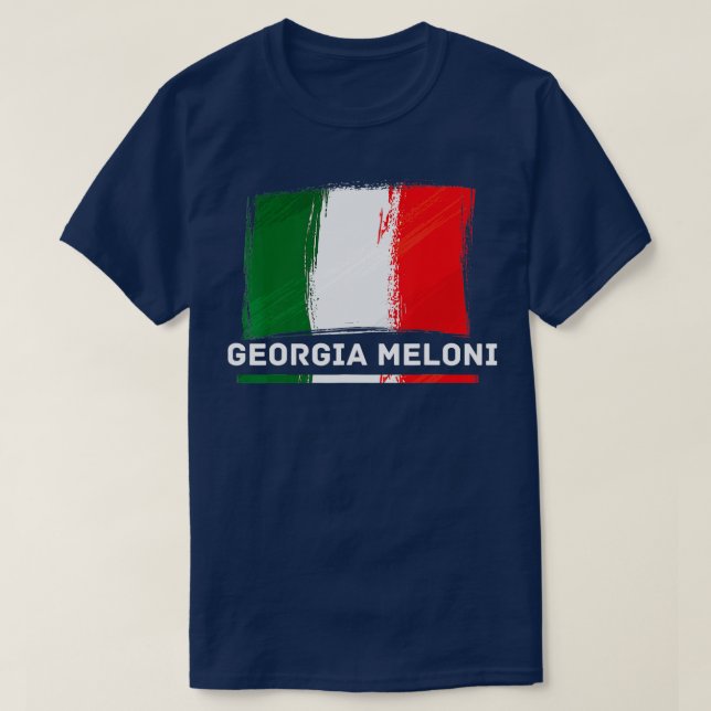 T-shirt Drapeau de héros italien Georgia Meloni (Design devant)