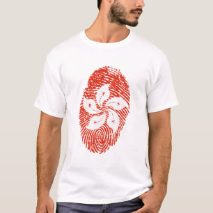 T-shirt Drapeau de Hong Kong marque d'empreintes du pays