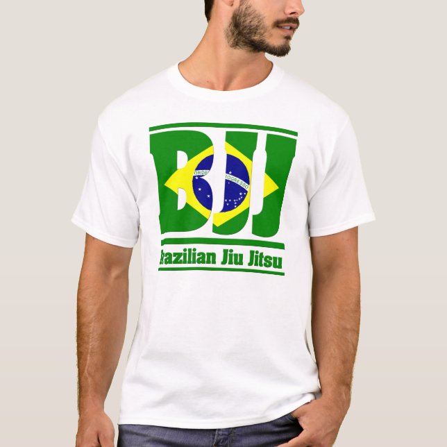 T-shirt Drapeau de Jiu Jitsu de Brésilien (Devant)