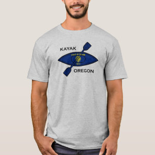 T-shirt Drapeau de Kayak Oregon