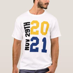 T-shirt Drapeau de la Barbade Bleu Jaune île