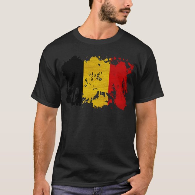 T-shirt Drapeau de la Belgique (Devant)