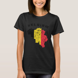 T-shirt Drapeau de la Belgique, Belgique Contour, Belgique