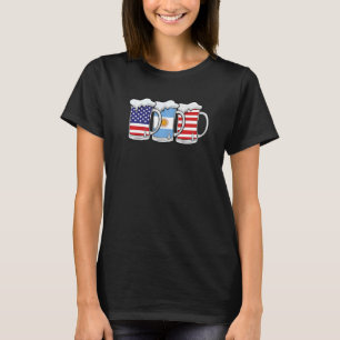 T-shirt Drapeau de la bière Usa Argentina Usa Argentina