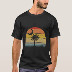 T-shirt Drapeau de la Caroline du Sud Palmetto Arbre Crois