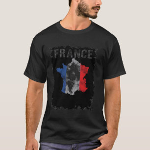 T-shirt Drapeau de la carte France