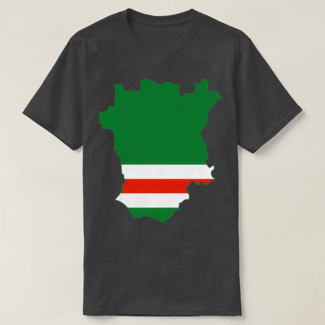 T-shirt Drapeau de la carte nationale de la République tch (Design devant)
