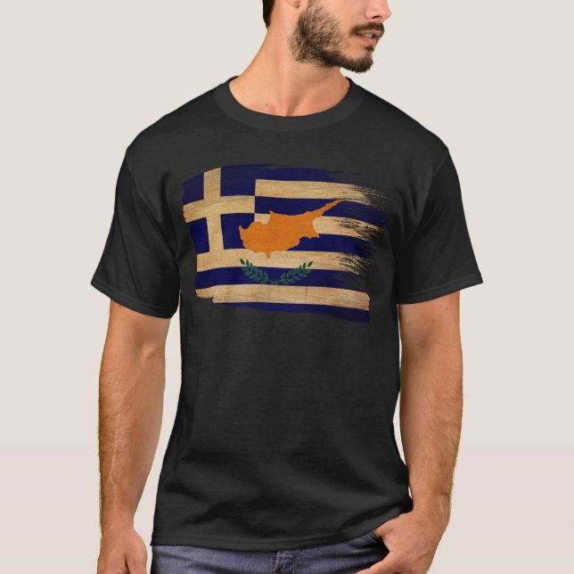 T-shirt Drapeau de la Chypre de Grec (Devant)